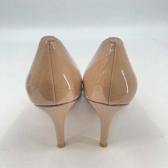 Cole Haan Tan Patent Leather Pumps | Classic Stiletto Heels - Picture 3 of 9